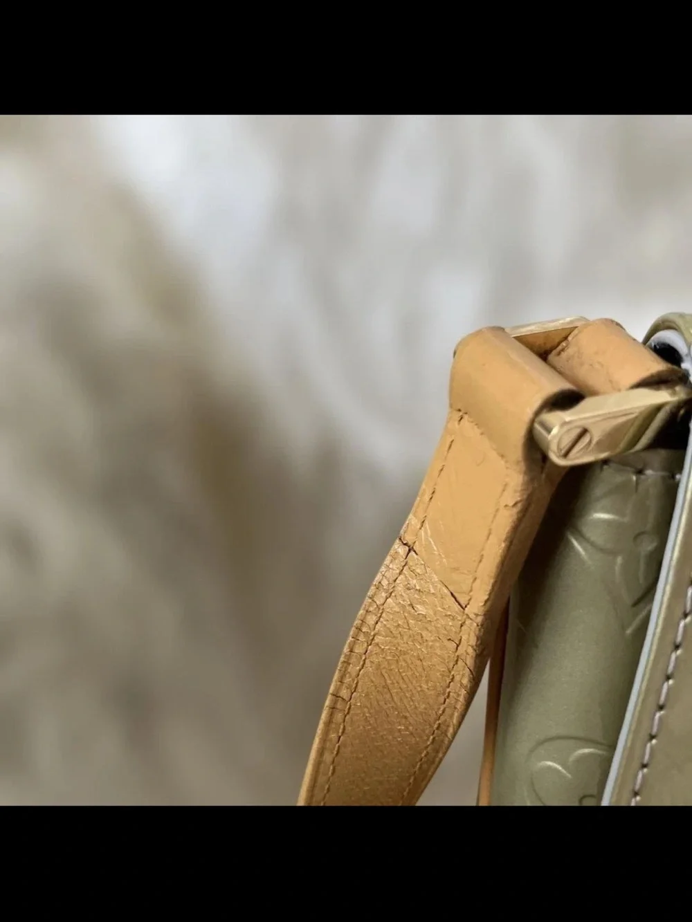 Louis Vuitton Olive Green Monogram Vernis Shoulder Bag